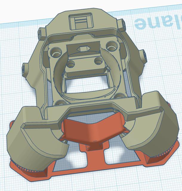 Xol Hotend Mount Mk8 and 3010 fan 3D model thumbnail