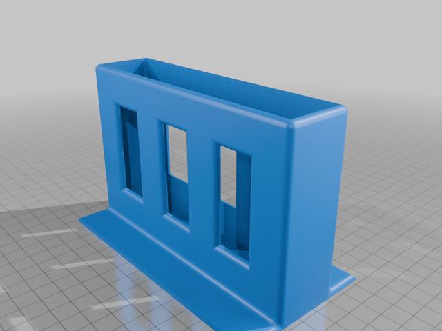 Vertical Quad Boveda Pack Holder 3D model thumbnail