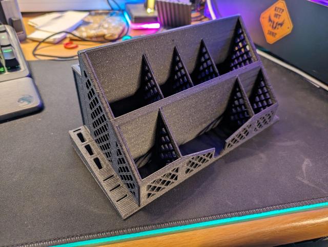 Desk Organizer symmetrical USB SD Holder 3D model thumbnail