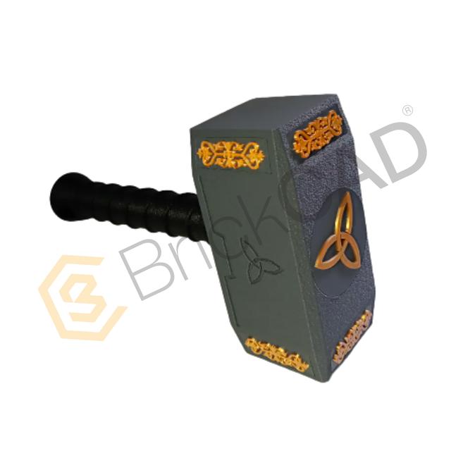 Thor hammer 3D model thumbnail