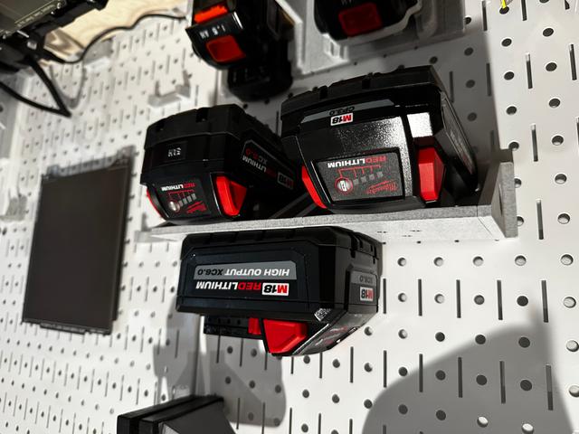 Milwaukee M18 Battery Holders for Wall Control System 3D model thumbnail