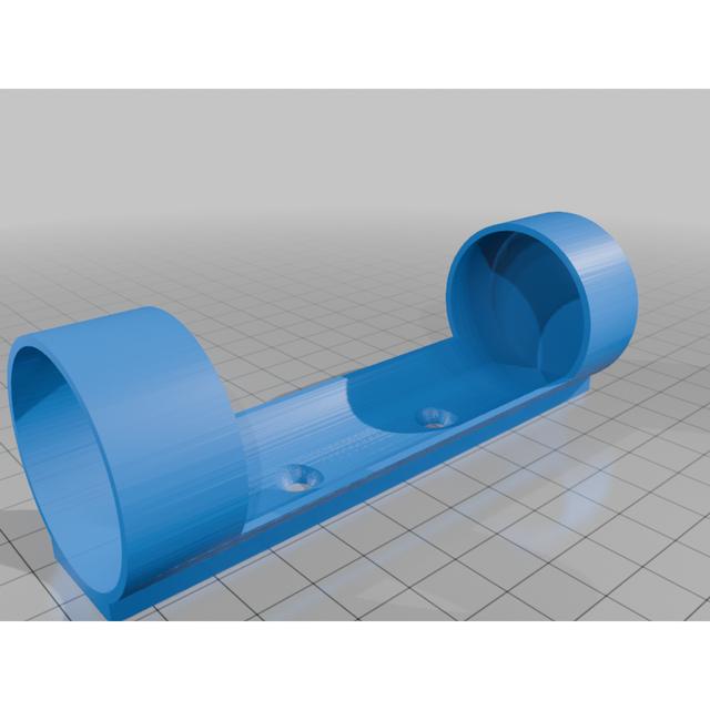 Tube wall mount 3D model thumbnail