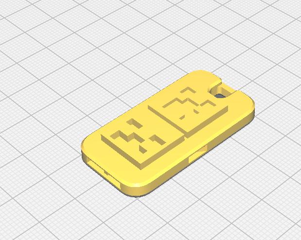 minecraft whistle with creeper and skeleton faces 3D model thumbnail