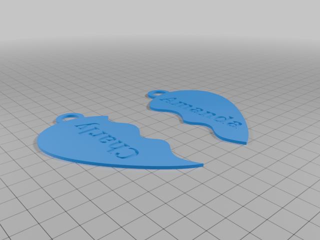 the Orville heart necklaces 3D model thumbnail