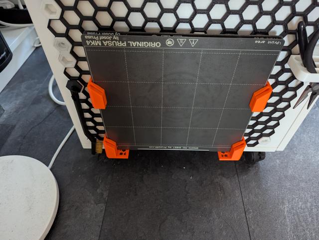 2-part Honeycomb Steel sheet holder 3D model thumbnail