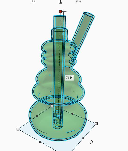 Elite Mini Bong 3D model thumbnail