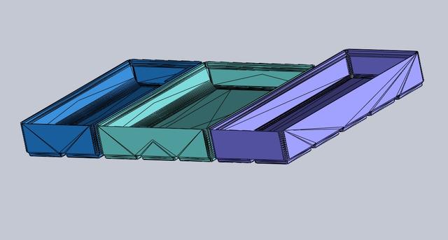 Some other divider bins sizes for Gridfinity Modular Drawer System 3D model thumbnail