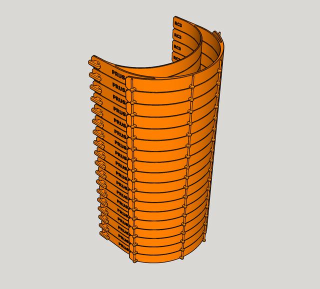 PRUSA RC3 faceshield remix - "stacked" 3D model thumbnail