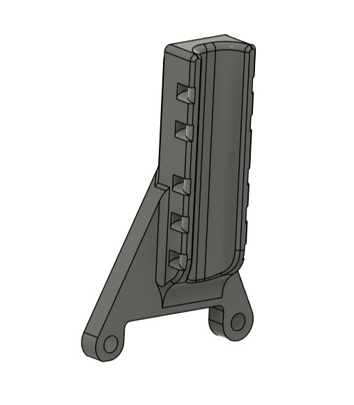 E3NG v1.2 Long Toolhead Cable Holder 3D model thumbnail