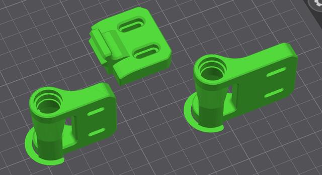 Ender 3 NG v1.2 enclosure hinges modified for 6mm panels 3D model thumbnail