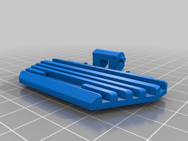 Peça fixadora de papel contínuo de Impressora Braille 3D model thumbnail