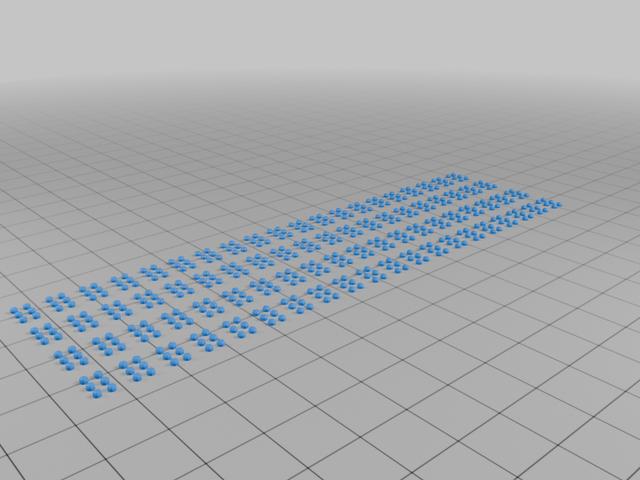 4 Lines of Braille 3D model thumbnail