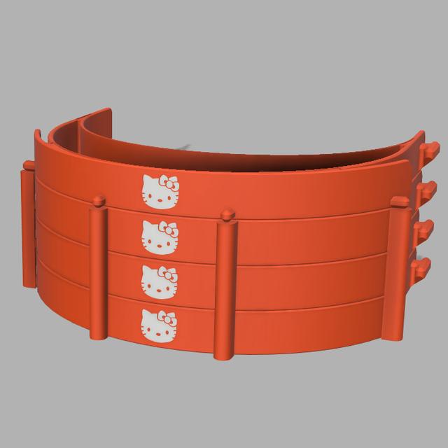 Prusa Protective Face Shield - RC3 - Hello Kitty Edition 3D model thumbnail