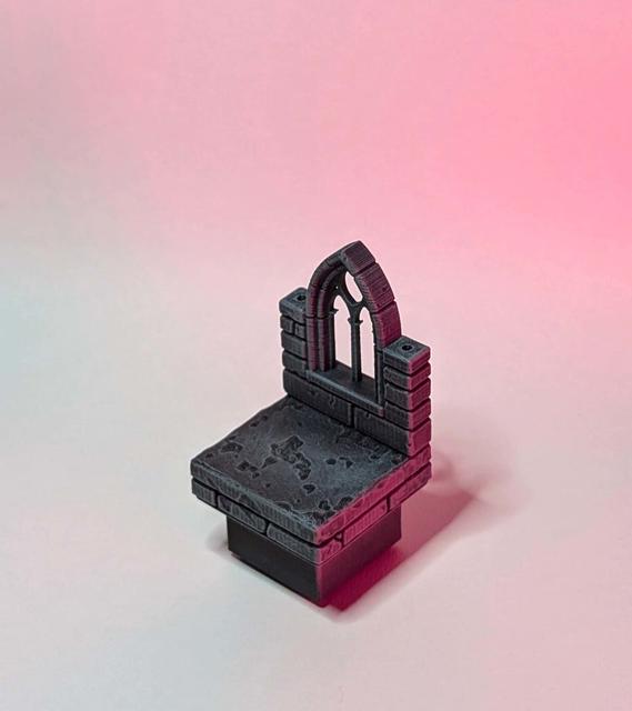Gothic Dungeon Terrain Blocks - Arched Window 3D model thumbnail