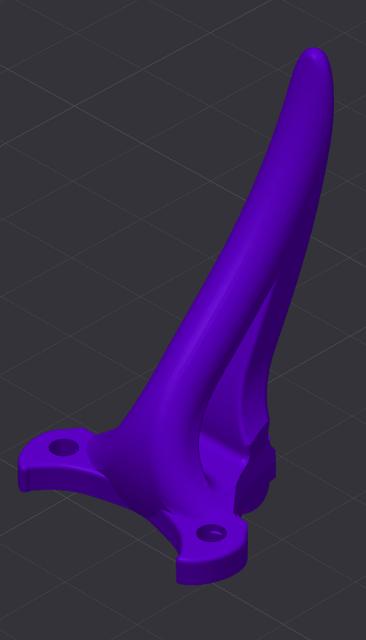 TPU Turtle Fin Set (Long / Short) for 104archit. Bahamut / Bahamut REX 3D model thumbnail