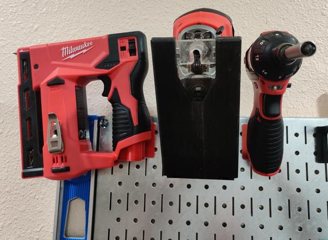 Milwaukee M12 tool holders for Wall Control Pegboard 3D model thumbnail