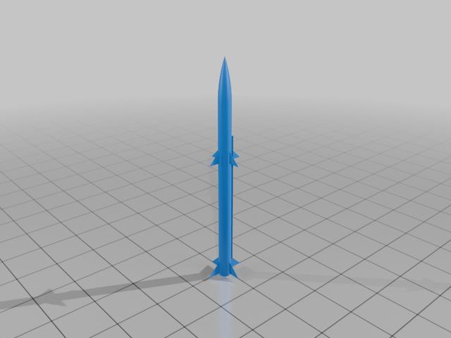 Aim-120D Air to Air missle 3D model thumbnail