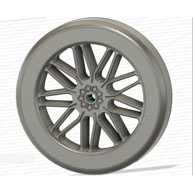 Alloy Style Wheel for N20 Gear Motor (Compact Robot Wheel) 3D model thumbnail