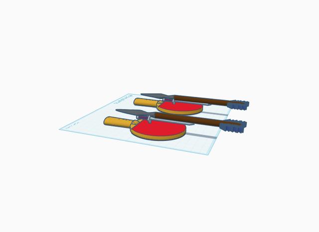 Safest ping pong paddle for kids 3D model thumbnail