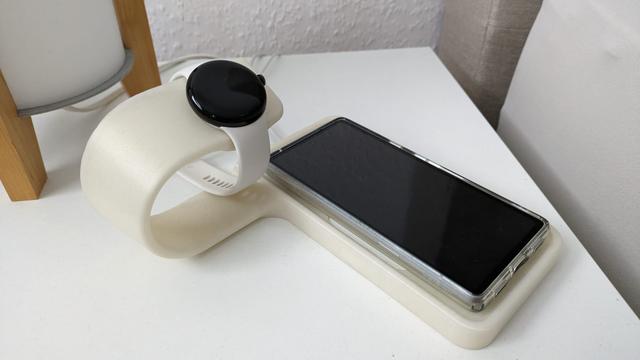 Charging Station for Google Pixel Watch and Pixel 7 feat. IKEA Livboj 3D model thumbnail