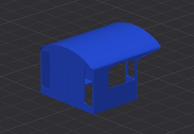 Southern Railway Cab - Generic - HO scale 3D model thumbnail
