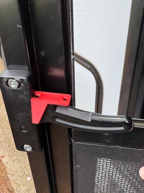 RV Trimark Screen Door Latch Handle Hold 3D model thumbnail