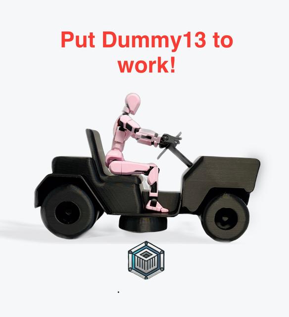 (Beta) Scale lawn tractor for Dummy 13 3D model thumbnail