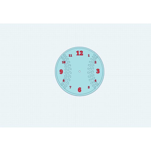Baseball Clock 3D model thumbnail
