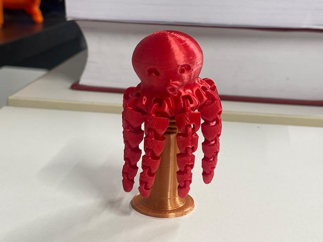 Cute Mini Octopus Bobble 3D model thumbnail