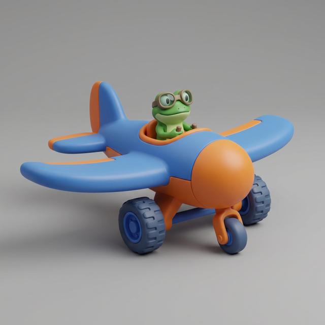 same frog at the roller derby 3D model thumbnail