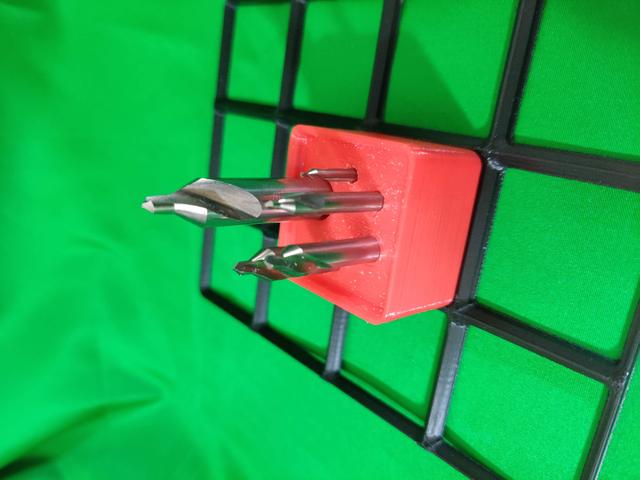 Gridfinity Center Drill Countersink Set Holder 3D model thumbnail