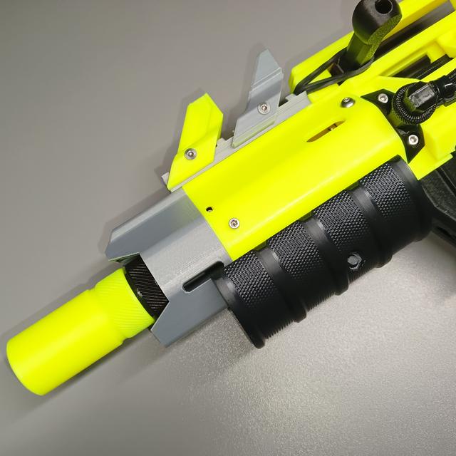 MULTI-TOOL ___ Barrel Clamp Picatinny Rail Mod + Frontgrip (Boom Grip) 3D model thumbnail