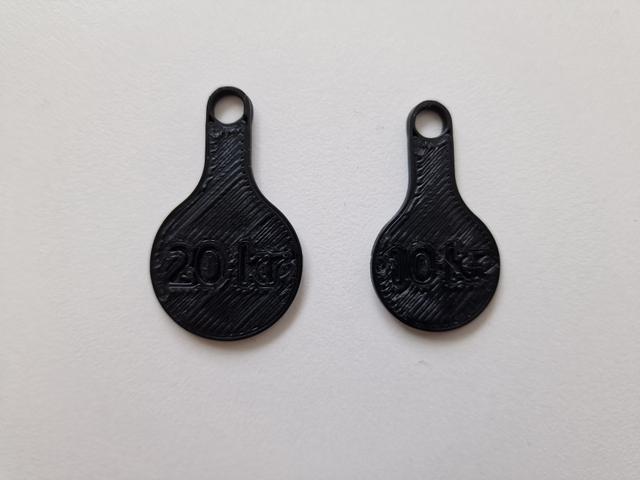Danish Shopping Cart Coin Key 3D model thumbnail