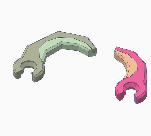 Dummy Claw fingers with TPU inserts 3D model thumbnail