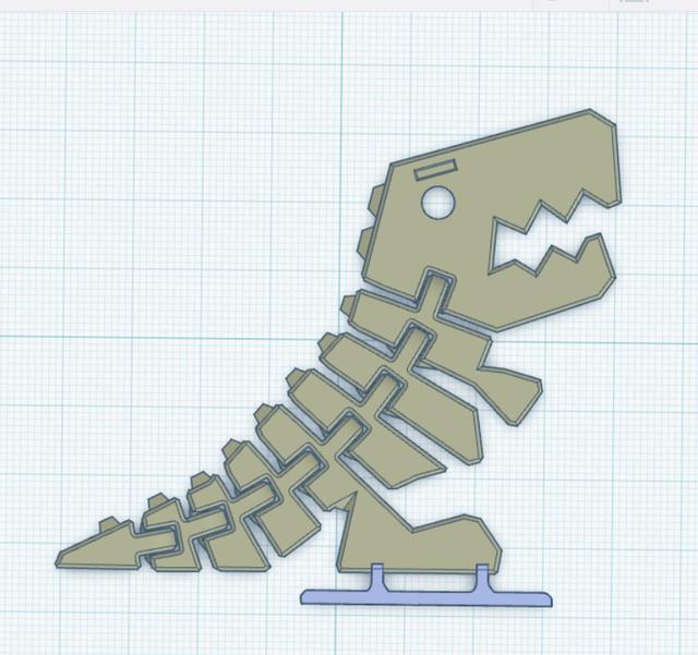 Speed Skating Flexi Rex 3D model thumbnail