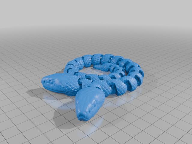 double headed snake 3D model thumbnail