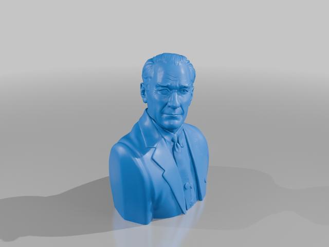 Ataturk bust 3D model thumbnail