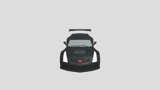 Cadillac ATS-V-R scale1-40 lowpoly for 3D-print 3D model thumbnail