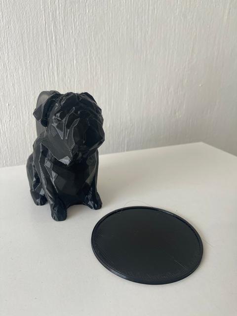 Pug Coaster 3D model thumbnail