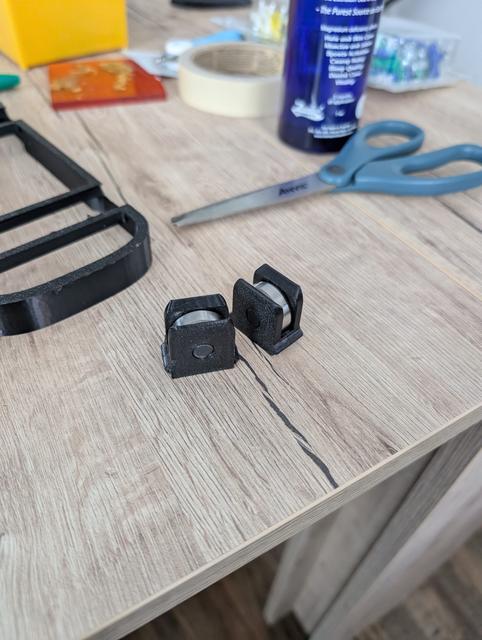 Bearing Holder With Pin cutout (to print in a stronger orientation) 3D model thumbnail