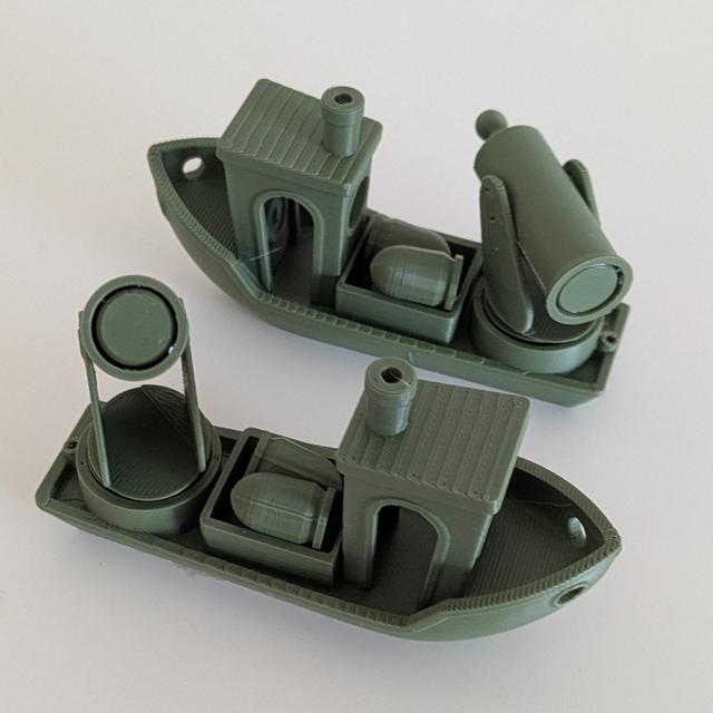 Benchy with a cannon 3D model thumbnail