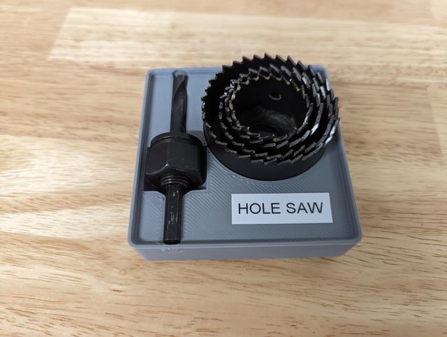 Gridfinity Hole Saw Holder 3D model thumbnail