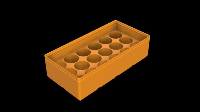 vallejo paint bottle storage 3D model thumbnail