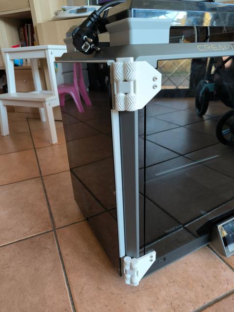 Creality K1 Side Braces geared Hinge Ready 3D model thumbnail