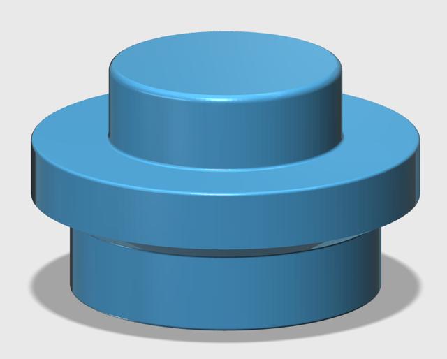 Lego Stud (no logo) remix 3D model thumbnail