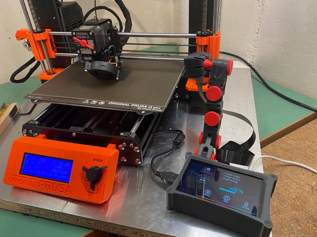 Octoprint with Hyperpixel display and camera mount 3D model thumbnail