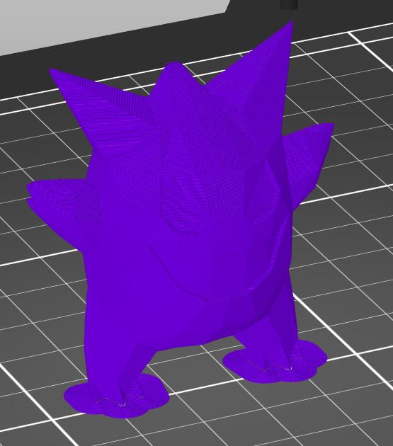 Gengar fridge magnet 3D model thumbnail
