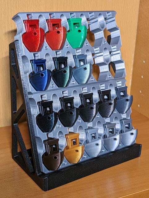 Thinner Magnetic Benchy Display stand 3D model thumbnail