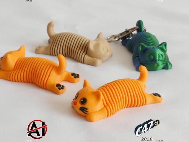 Springy Cat 3D model thumbnail