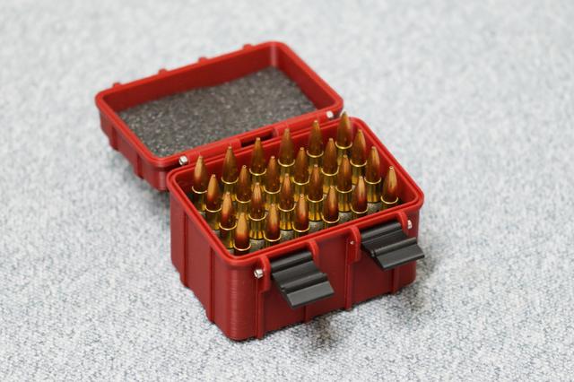 Rugged .308 ammo Box 24 rounds 3D model thumbnail